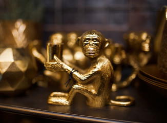golden statue of monkey