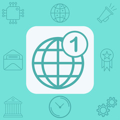 Globe vector icon sign symbol