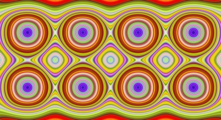 Fototapeta premium Psychedelic symmetry abstract pattern and hypnotic background, swirl.