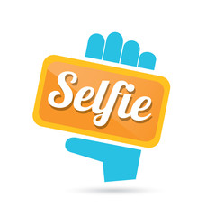 Taking Selfie Photo on Smart Phone concept icon isolated on white. vector illustration