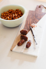 Whole Roasted Almonds with Dates and Vanilla Bean