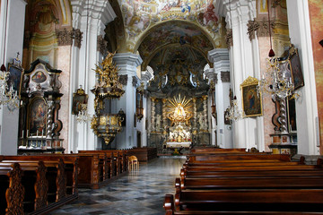 Inside of Basilica Maria Trost, Graz, Austria