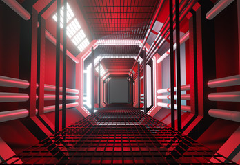 Futuristischer  Sci-Fi Tunnel