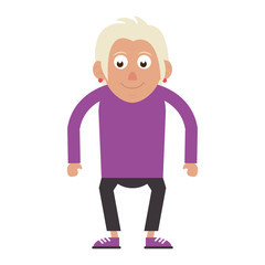 Elderly woman grandmother isolated isolated