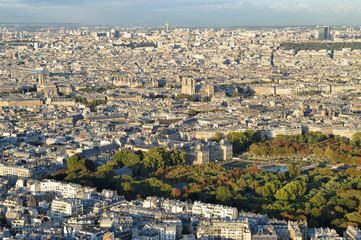 Fototapeta premium Sunset over a Paris.