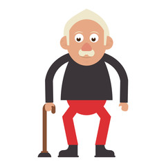 Elderly man grandfather isolated isolated