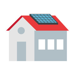 house with solar panel energy ecology