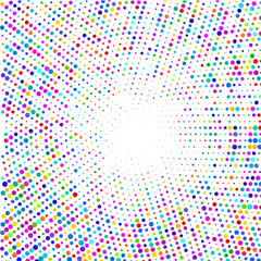 Multicolored  dots on a white background
