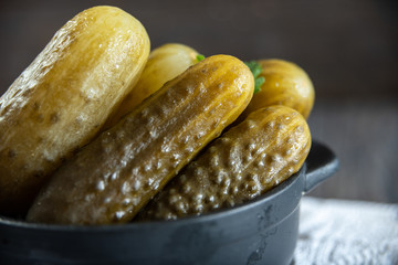 Salted cucumbers - one of the traditional Slavic dishes, as well as German cuisine Salzgurken .
