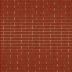 Brick wall of bricks. Grunge brown background. Vector illustration.