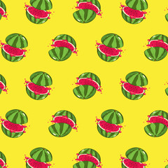 Watermelon vector pattern