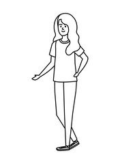 beautiful young woman character