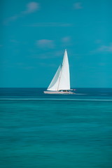 Obraz premium Sailboat in calm sea