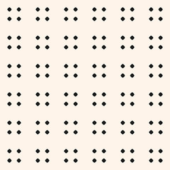 Polka dot seamless pattern, vector subtle texture, black and white circles