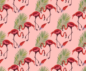 Vector flamingo pattern. Ethnic seamless pattern ornament. Vector pattern. 
