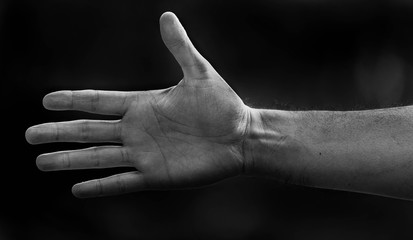 mano abierta