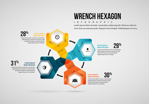 Wrench Hexagon Infographic