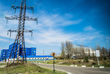 Production facilities of the Chernobyl nuclear power plant, Ukraine. Fourth emergency power unit...