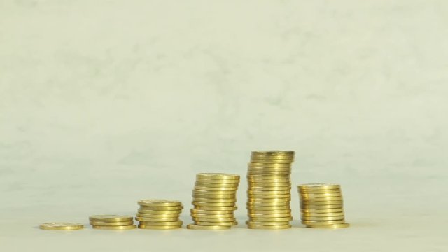 Timelapse money grows and decreases Business Finance and Money concept
