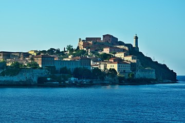 Naklejka premium Italy-view on the town Portoferraio on the island of Elba