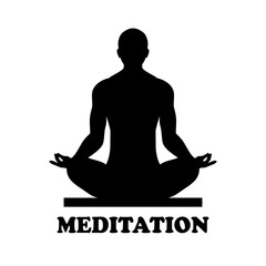 Meditation vector icon