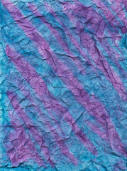 Blue and Purple Colored Wrinkled Paper Background