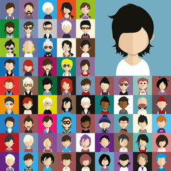 Avatar collection of various male and female characters