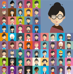 Avatar collection of various male and female characters