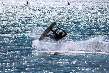 Naklejka premium Professional Kitesurfer