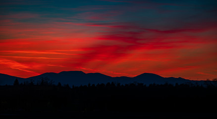 Farbenfrohe Blaue Stunde