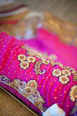 Bright Pink Sari Fabric