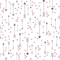 Vector White Triangle and Arrow Pattern.  Great for Wallpaper, wrapping paper invitations and fabric. Surface Pattern