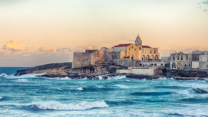 Historic central city of the beautiful town called Vieste.