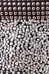 Fabric with sequins and sequins of bright colors. Fashion glitter fabric, sequins. Shiny surface