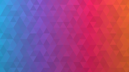 Abstract blue to red paper poly made from tetrahedron background. for business cards and web.