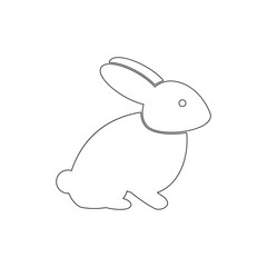 rabbit outline icon. Elements of Easter illustration icon. Signs and symbols can be used for web, logo, mobile app, UI, UX