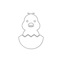 chicken outline icon. Elements of Easter illustration icon. Signs and symbols can be used for web, logo, mobile app, UI, UX