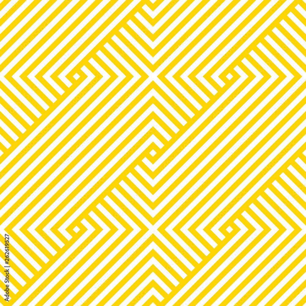Poster vector yellow geometric pattern. seamless braided pattern.