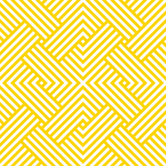 Vector yellow geometric pattern. Seamless braided pattern. - obrazy, fototapety, plakaty