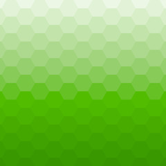 Green background with hexagons. Vector geometric texture.