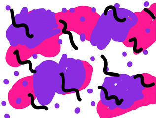 Abstract  hand drawn pink and purple background
