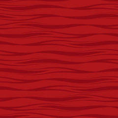 Seamless vector abstract pattern with waves in monochrome red colors. Endless wavy background