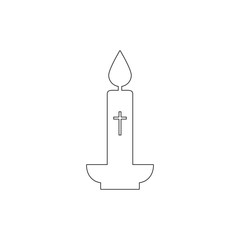 candle outline icon. Elements of Easter illustration icon. Signs and symbols can be used for web, logo, mobile app, UI, UX