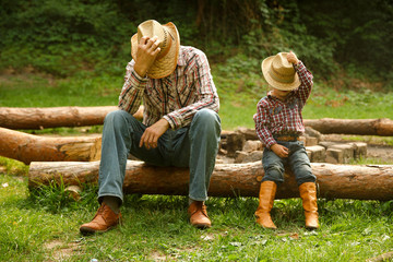  father and son of a cowboy