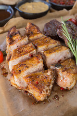 Barbecue steak different