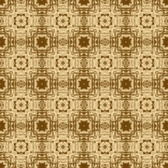 Gold symmetry pattern and geometric golden design,  textile print.