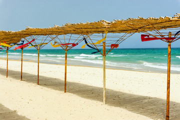 Obraz na płótnie Canvas Landscape of Sousse Beach in Tunisia.
