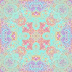 vintage pattern abstract symmetry kaleidoscope. decorative.