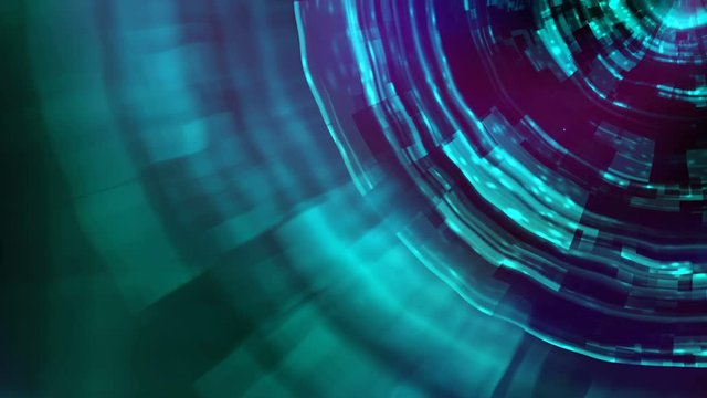 clearance through the tunnel abstraction in the space, background with futuristic circular lines, 3d rendering backdrop