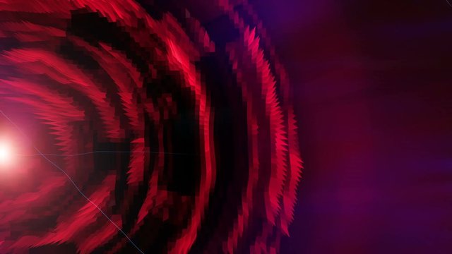 clearance through the tunnel abstraction in the space, background with futuristic circular lines, 3d rendering backdrop